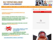 Tablet Screenshot of k2yetkibelgesi.com